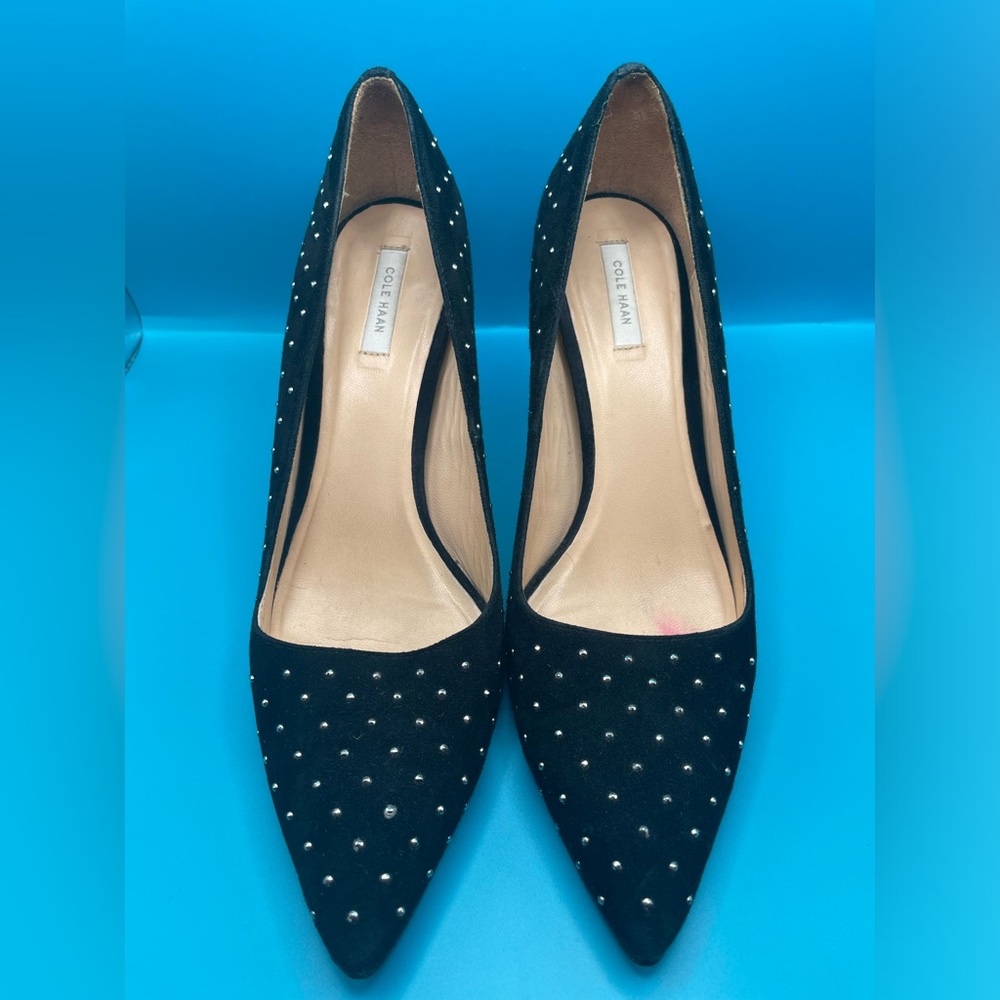 Cole Haan silver and black heels